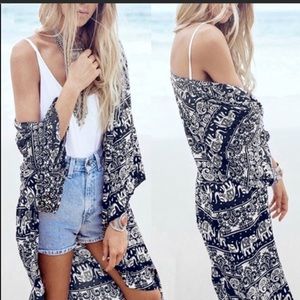 Bohemian kimono/ beach cover up